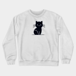 Black Cat Smiley Crewneck Sweatshirt